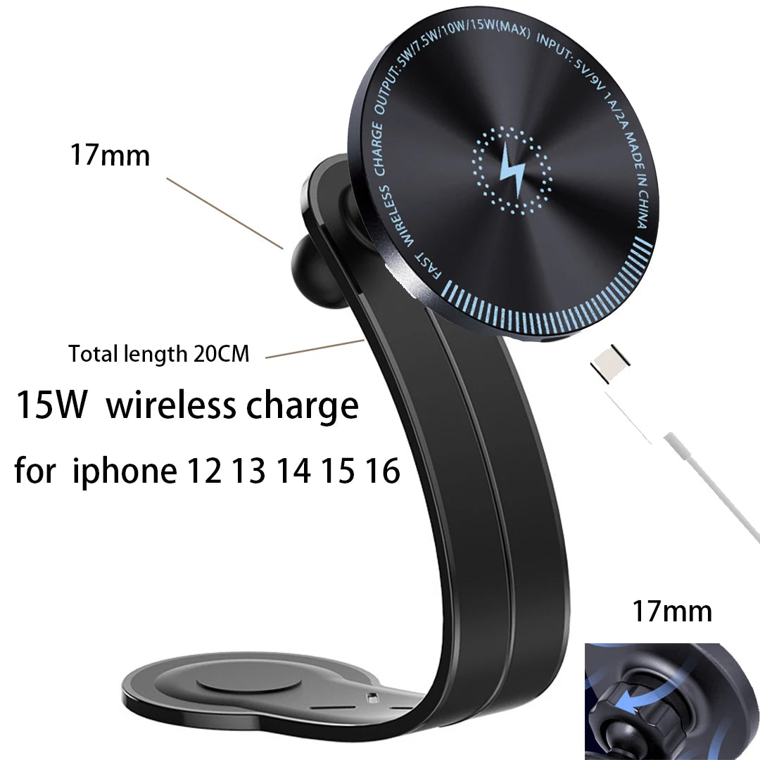 Detachable, Bendable Aluminum Magnetic Phone Holder