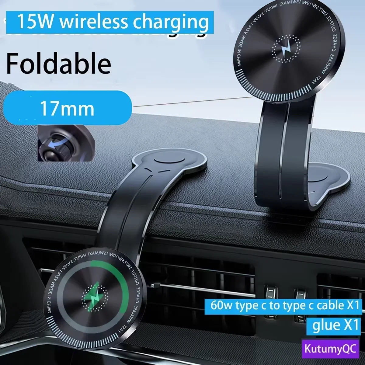 Detachable, Bendable Aluminum Magnetic Phone Holder