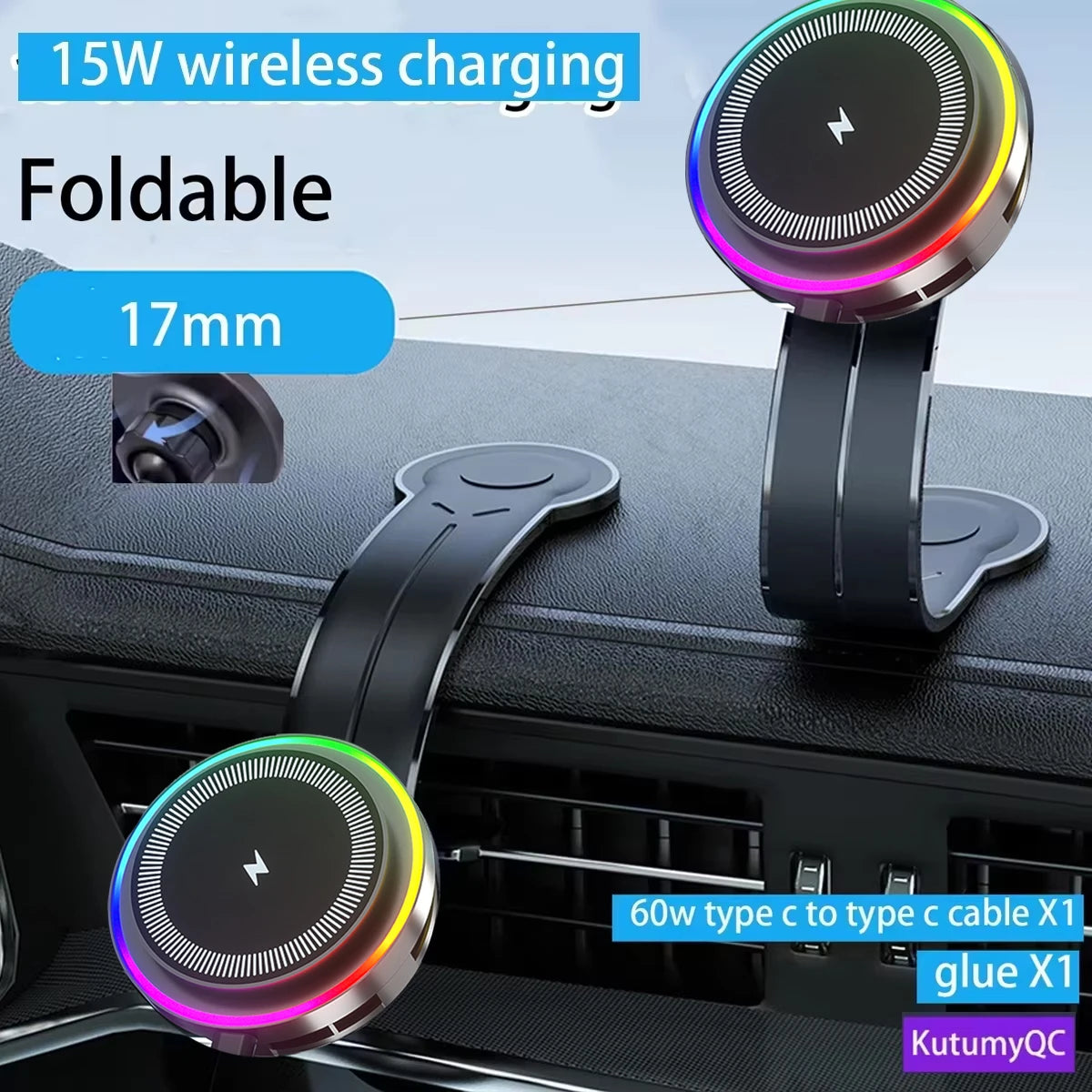 Detachable, Bendable Aluminum Magnetic Phone Holder