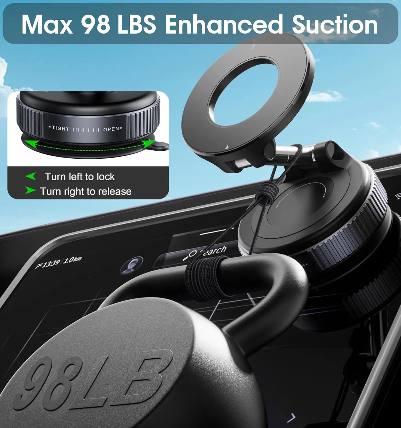 360° Vacuum Suction Phone Holder