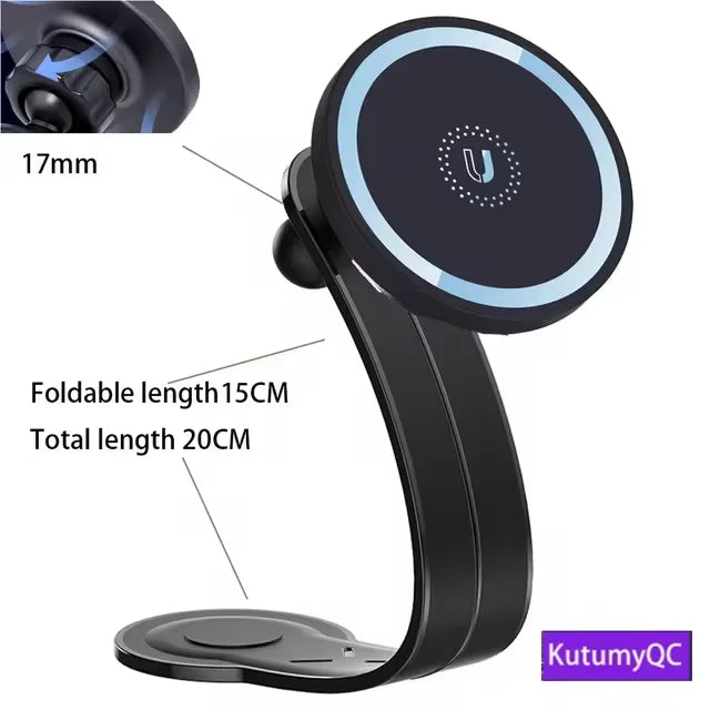 Detachable, Bendable Aluminum Magnetic Phone Holder