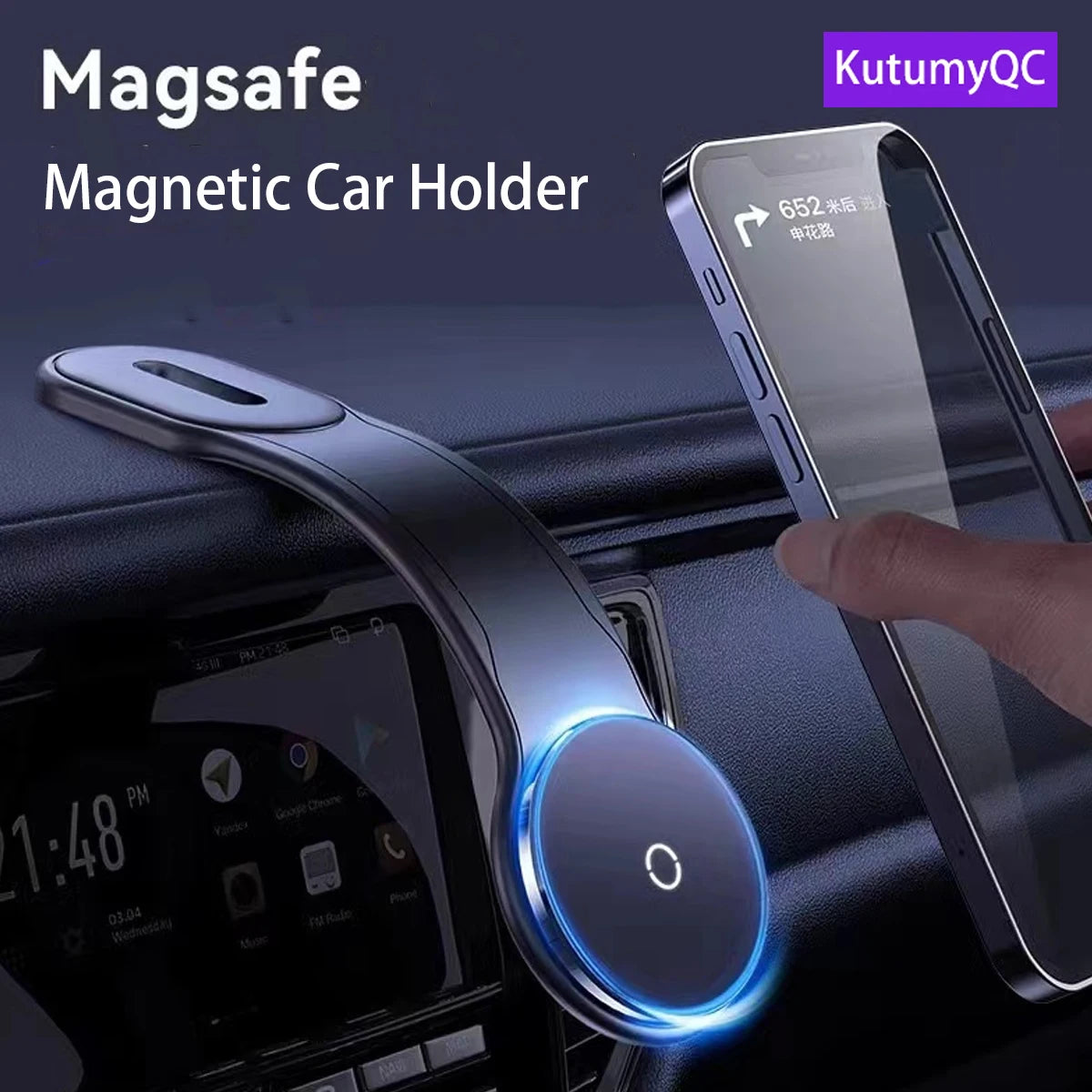 Detachable, Bendable Aluminum Magnetic Phone Holder